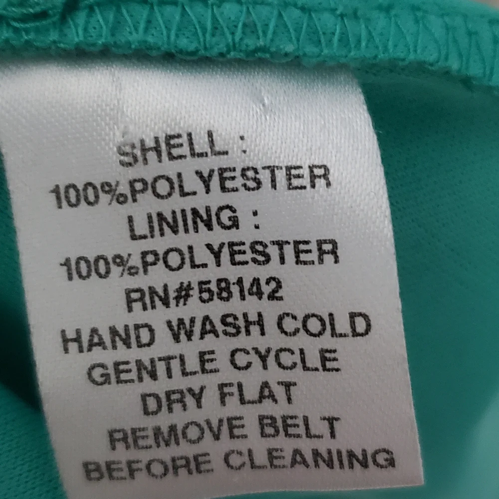 London Times Teal Aqua Green Lace Midi Fit and Flare Dress Size 14W - Picture 6 of 6